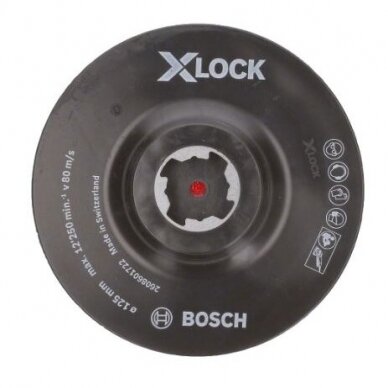 Diskinis pagrindas Bosch X-LOCK velcro, 125mm, 2608601722