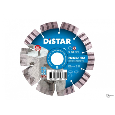 DISTAR METEOR H12 deimantinis diskas gelžbetoniui, hidrotechniniam betonui, 125mm