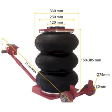 Domkratas pneumatinis 3,5T / 3 oro pagalvės 1