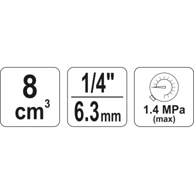 Drėgmės filtras mini Yato, 1/4" 1