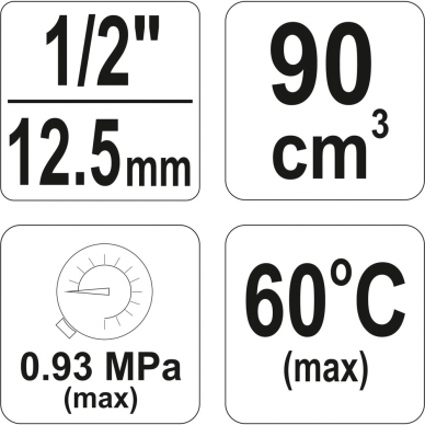 Drėgmės filtras su reguliatoriumi ir manometru Yato, 1/2" 1