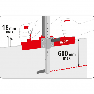 Dvipusė gipso kartono pjaustyklė / reismusas Yato, 600 mm 4