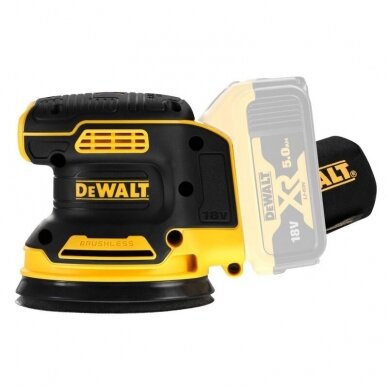 Ekscentrinis šlifuoklis DeWALT DCW210N-XJ, 18V, 125mm 2