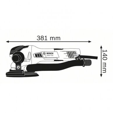 Ekscentrinis šlifuoklis GET 75-150 Professional su Lagaminu (GEX 150 naujas modelis) 4