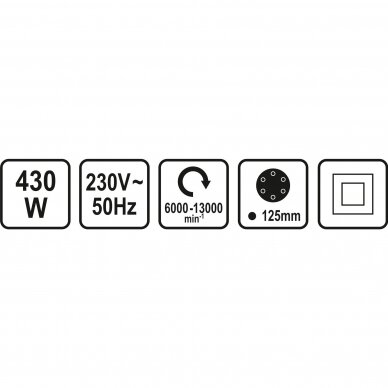 Ekscentrinis šlifuoklis Sthor 79309, 430w, 125 mm 2