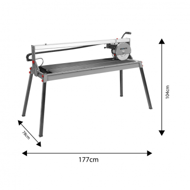 Elektrinės plytelių pjaustymo staklės GRAPHITE 59G892, 1500 W 2