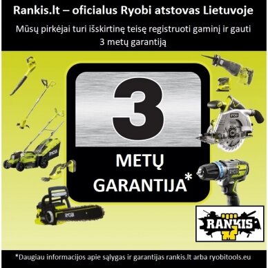 Elektrinis gyvatvorių genėtuvas su 55 cm geležte, iki 26 mm šakoms  Ryobi RHT5655RS 550 W 1