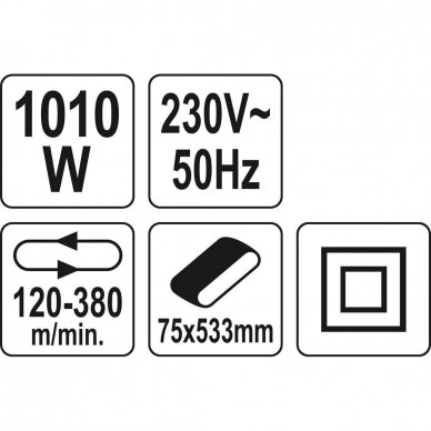 Elektrinis juostinis šlifuoklis Yato YT-82240, 1010W 3