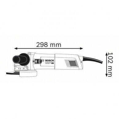 Elektrinis kampinis šlifuoklis su X-LOCK Bosch GWX 10-125, 125 mm 1