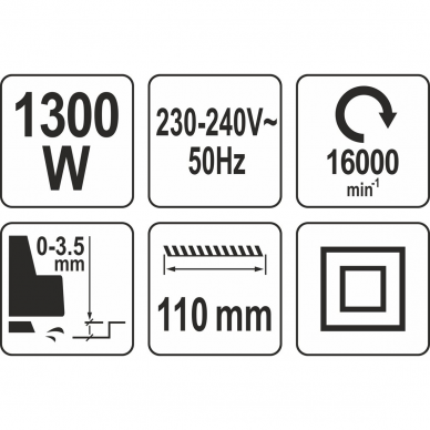 Elektrinis oblius Yato, 1300 W, 110 mm 4