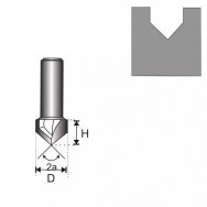 Freza medžiui Dedra 07F054B, 8 D 25,4 H 25,4 mm a 90