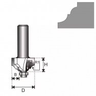 Freza medžiui Dedra 07F162B, 8 D 39,3 H 15,9 R1/R2 4,79/6,35 B 13,1mm