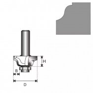 Freza medžiui Dedra 07F191B, 8 D 25,7 H 9,7 R 3,17 B 6,35mm