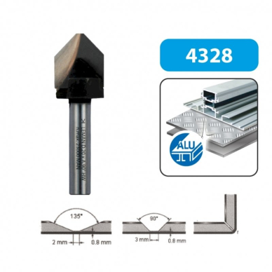 Freza aliuminiui 20*3*135°*8 mm 1