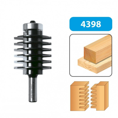 Freza pirštukinė medžiui 35*38*8*8 mm 1