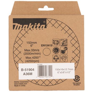 Galandimo diskas Makita B-51904, 150x16x12,7mm A36M 2