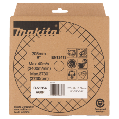 Galandimo diskas Makita B-51954, 205x19x15,88mm A60P 2