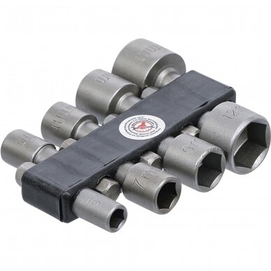 Galvučių rinkinys BGS-technic 1/4", 5-13mm, 8 vnt.