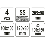 Gramdiklių komplektas, nerūdijančio plieno 4vnt