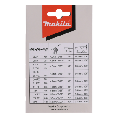 Grandinė Makita 191H02-6, SC 90PX 35 cm / 14", 3/8", 1,1 mm, 52H 2