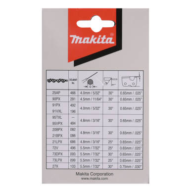 Grandinė Makita 191H10-7, SC 30cm/12", 3/8", 1,3mm, 46H 3