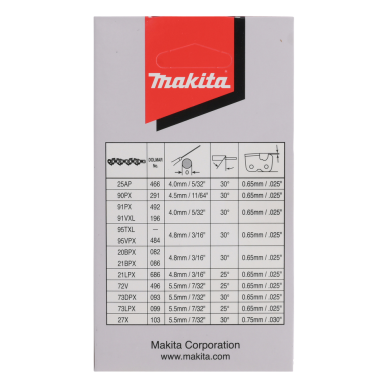 Grandinė Makita 191H01-8, SC 90PX, 30 cm / 12", 3/8", 1,1 mm, 46H 2