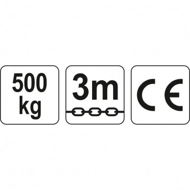 Grandininė gervė Yato 3M, 0,5 T (YT-58950) 2