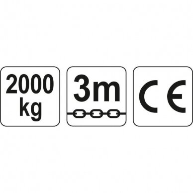 Grandininė gervė Yato 3M, 2,0 T (YT-58953) 2