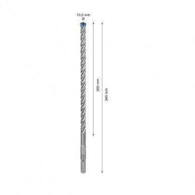 Grąžtas betonui Bosch SDS-plus, 10x200x265mm, 30 vnt. 2608900188 2