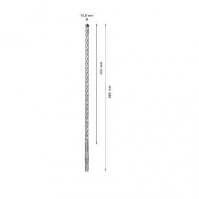 Grąžtas betonui Bosch SDS-plus, 10x300x365mm, 1 vnt. 2608900101 2