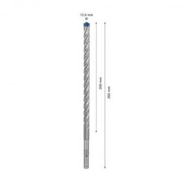 Grąžtas betonui Bosch SDS-plus, 12x200x265mm, 10 vnt. 2608900175 2