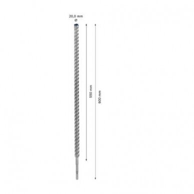 Grąžtas betonui Bosch SDS-plus, 20x550x600mm, 1 vnt. 2608900144 2