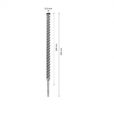 Grąžtas betonui Bosch SDS-plus, 22x400x450mm, 1 vnt. 2608900147 2