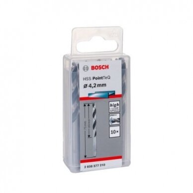 Grąžtas metalui Bosch PointTeQ, 4,2x43x75 mm, 10 vnt., 2608577210 1