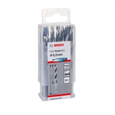 Grąžtas metalui Bosch PointTeQ, 5,5x57x93 mm, 10 vnt., 2608577223 1