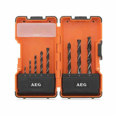 Grąžtų komplektas medienai AEG W DRILL 8PC SET P8A, 8 vnt