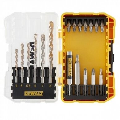 Grąžtų ir sukimo antgalių rinkinys DeWalt DT70712-QZ, 19 vnt.