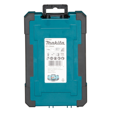 Grąžtų komplektas Makita D-67561, 19 vnt. (1-10mm) HSS-Co 5% 2