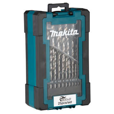 Grąžtų komplektas Makita D-67555, 25 vnt. (1-13mm) metalui HSS-G 2