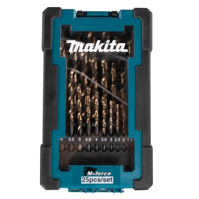 Grąžtų komplektas Makita D-67599, M-Force 25 vnt. (1-13mm) 1