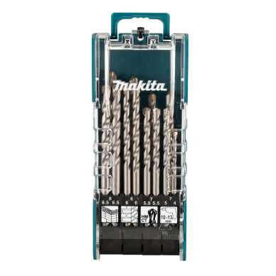 Grąžtų mūrui rinkinys Makita D-73483, 12 vnt. (4, 5, 5,5, 6, 6,5, 7, 8 mm)