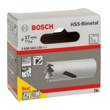 Gręžimo karūna Bosch HSS-Bimet, 17mm, 2608584140 1