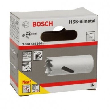 Gręžimo karūna Bosch HSS-Bimet, 22mm, 2608584104 1