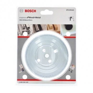 Gręžimo karūna Bosch Progressor for Wood and Metal, 114mm, 2608594243 1