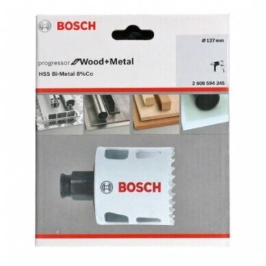 Gręžimo karūna Bosch Progressor for Wood and Metal, 127mm, 2608594245 1