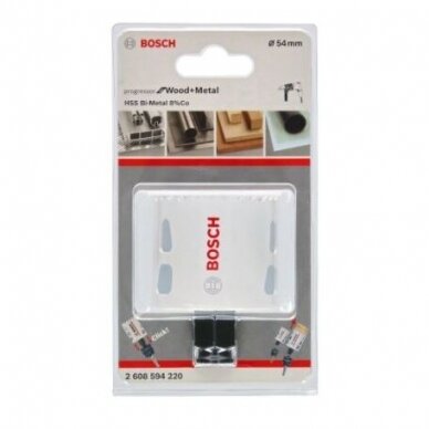 Gręžimo karūna Bosch Progressor for Wood and Metal, 54mm, 2608594220 1