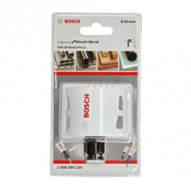 Gręžimo karūna Bosch Progressor for Wood and Metal, 60mm, 2608594224 1