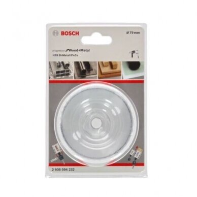 Gręžimo karūna Bosch Progressor for Wood and Metal, 79mm, 2608594232 1