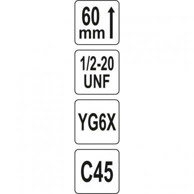 Universali gręžimo karūna Yato, 16 mm, 1/2"-20UNF 3