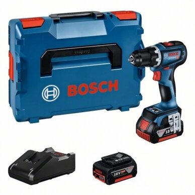 Akum. suktuvas-gręžtuvas Bosch GSR 18V-90 C 2x4.0Ah, GAL 18V-40, LB (06019K6003)